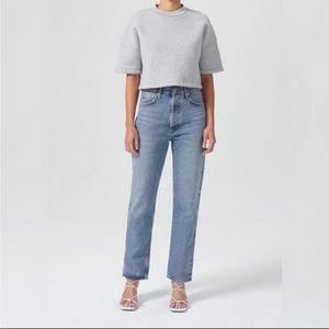 AGOLDE Women's Jeans 90's Pinch Waist High Rise Straight Fit Button Fly Size 25